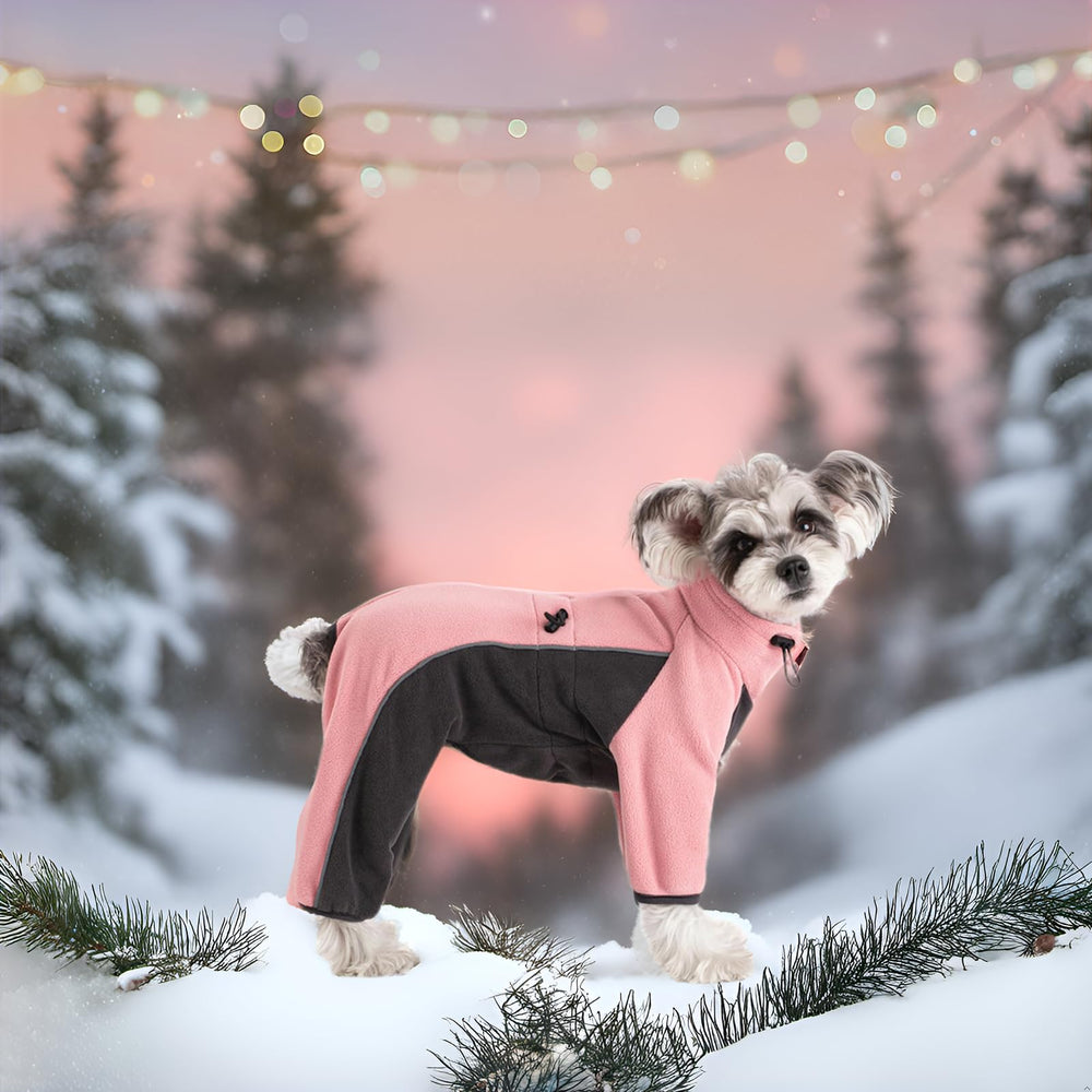 Abrigo polar Miaododo para perro, cremallera reflectante trasera para visibilidad