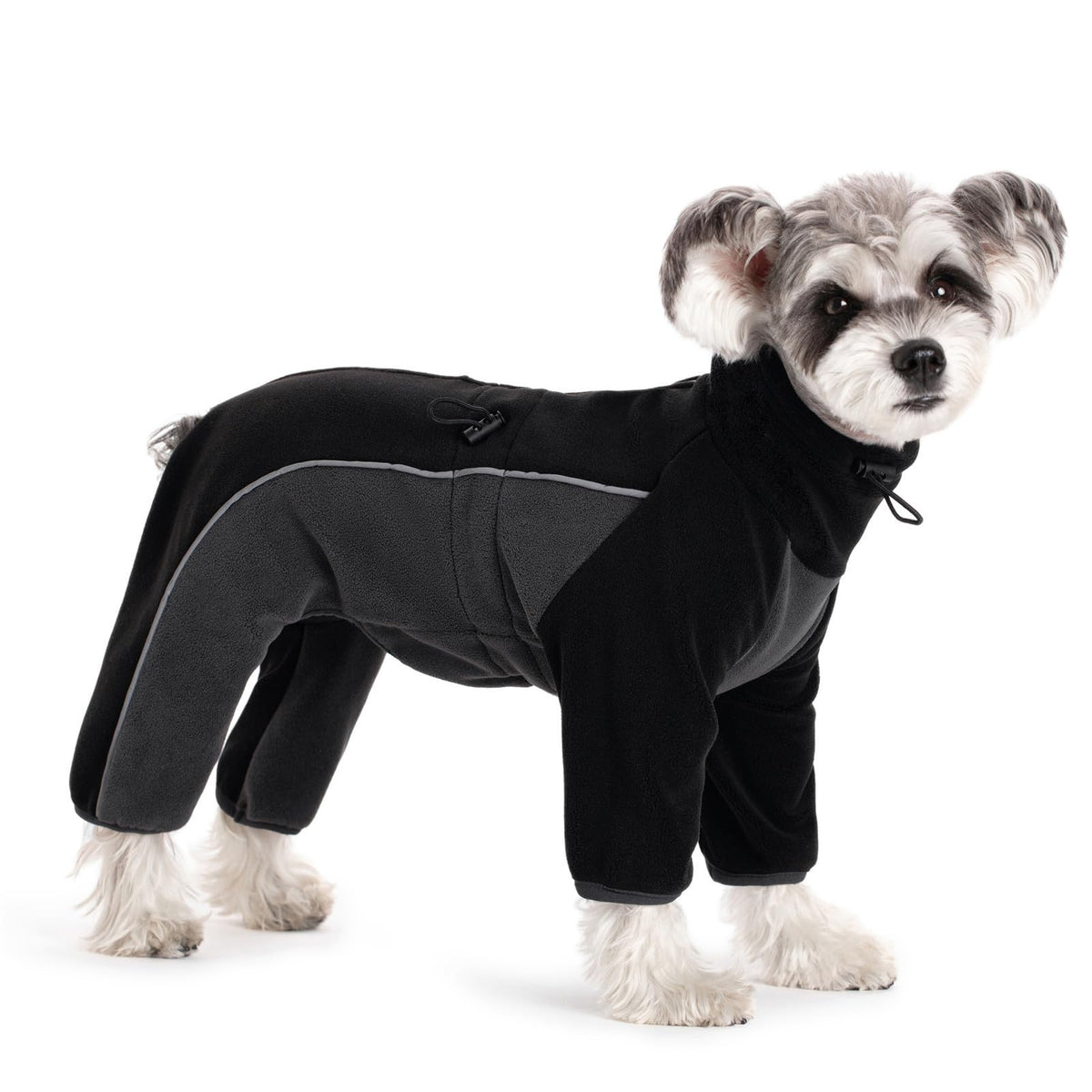 Miaododo capa para perro de polar con cuello alto, cálida y suave.