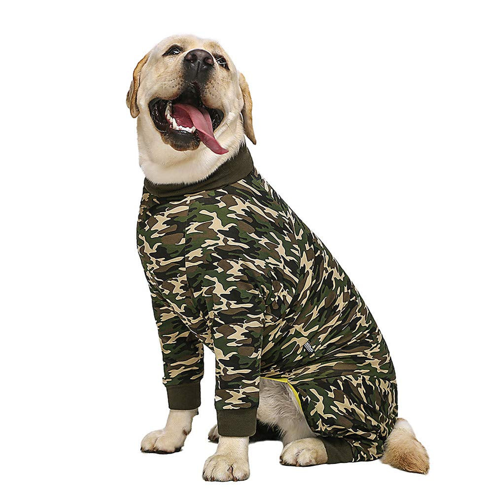 Miaododo diseño de piernas elásticas y cintura, ajuste cómodo para perros grandes.
