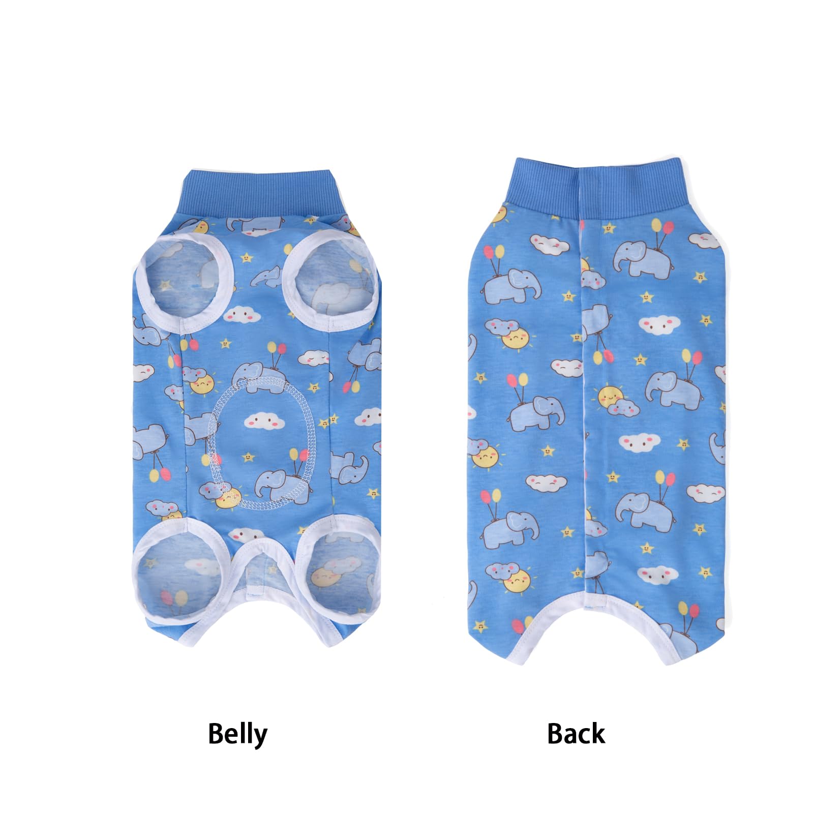 Miaododo: onesie de recuperación para perro, orificio ovalado para orinar.