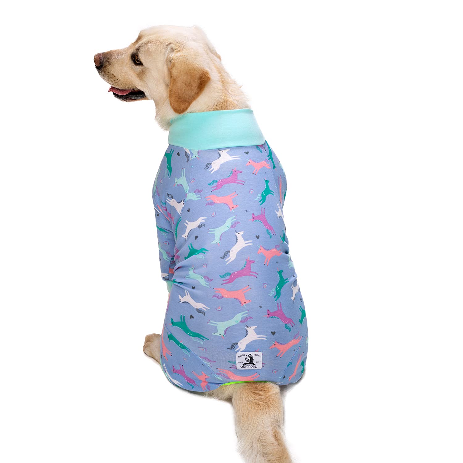 Miaododo Pijama de Recuperación para Perro, cintura elástica para ajuste cómodo.
