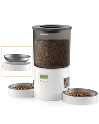 Miaosical doble tazón automático para gatos, facilita alimentación simultánea