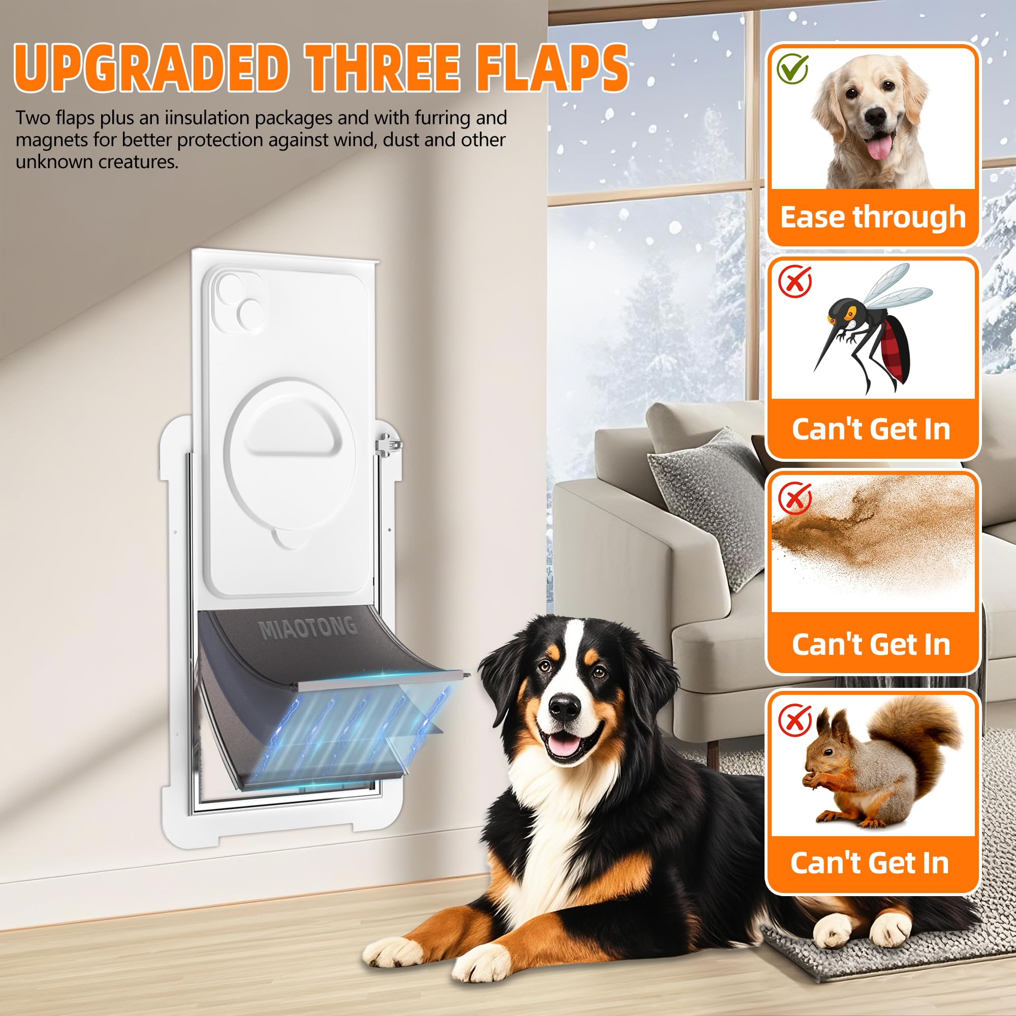 MIAOTONG puerta para perros, diseño exquisito que complementa la decoración