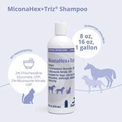 MiconaHex+Triz champú para gatos, piel-sana y cuidado suave.