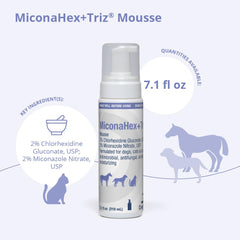 MiconaHex+Triz Mousse apta para perros y gatos para el pelaje.