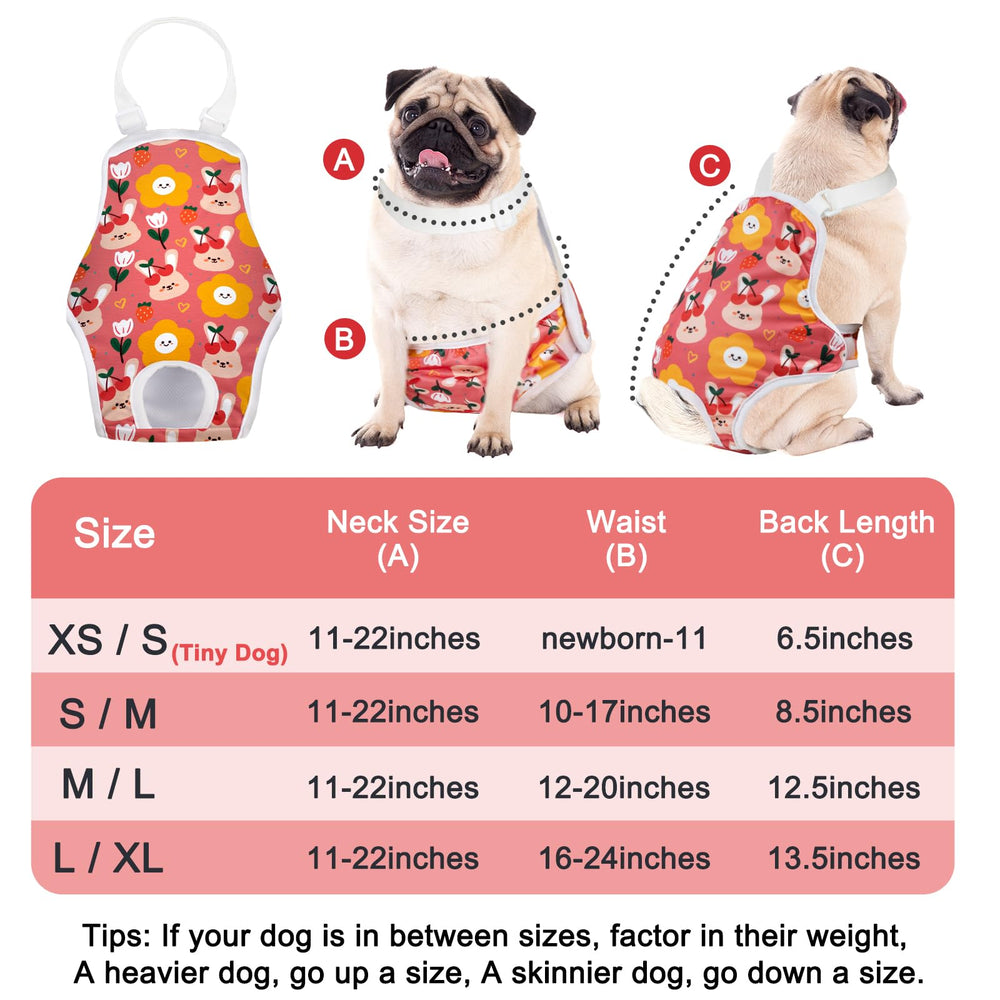 MICOOYO juego de tres pañales reutilizables para perros en diferentes colores