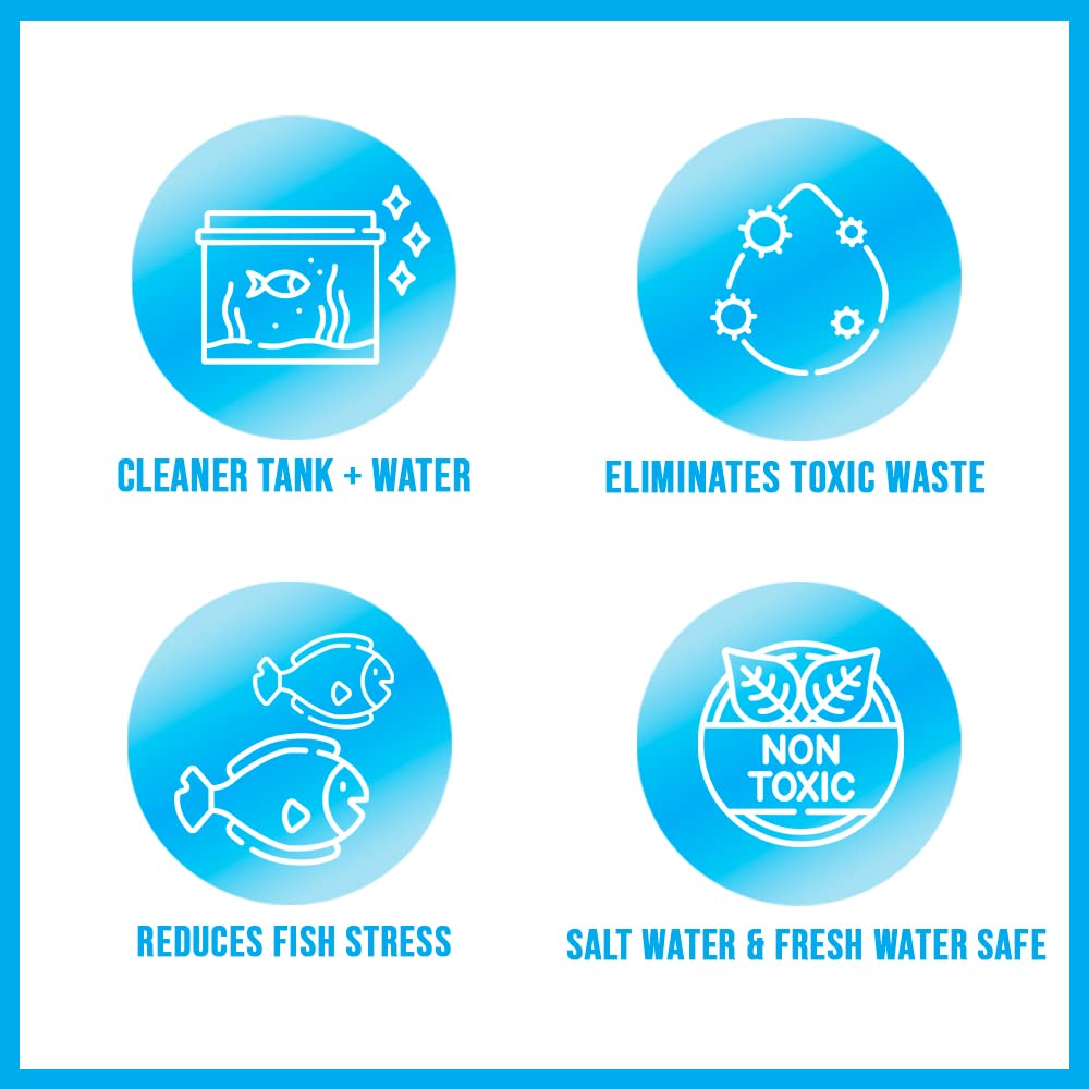 MICROBE-LIFT Gravel & Substrate Cleaner en acuario, agua clara y sustrato limpio.