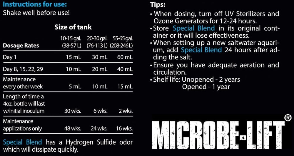 MICROBE-LIFT Special Blend apto para tanques con plantas y corales.