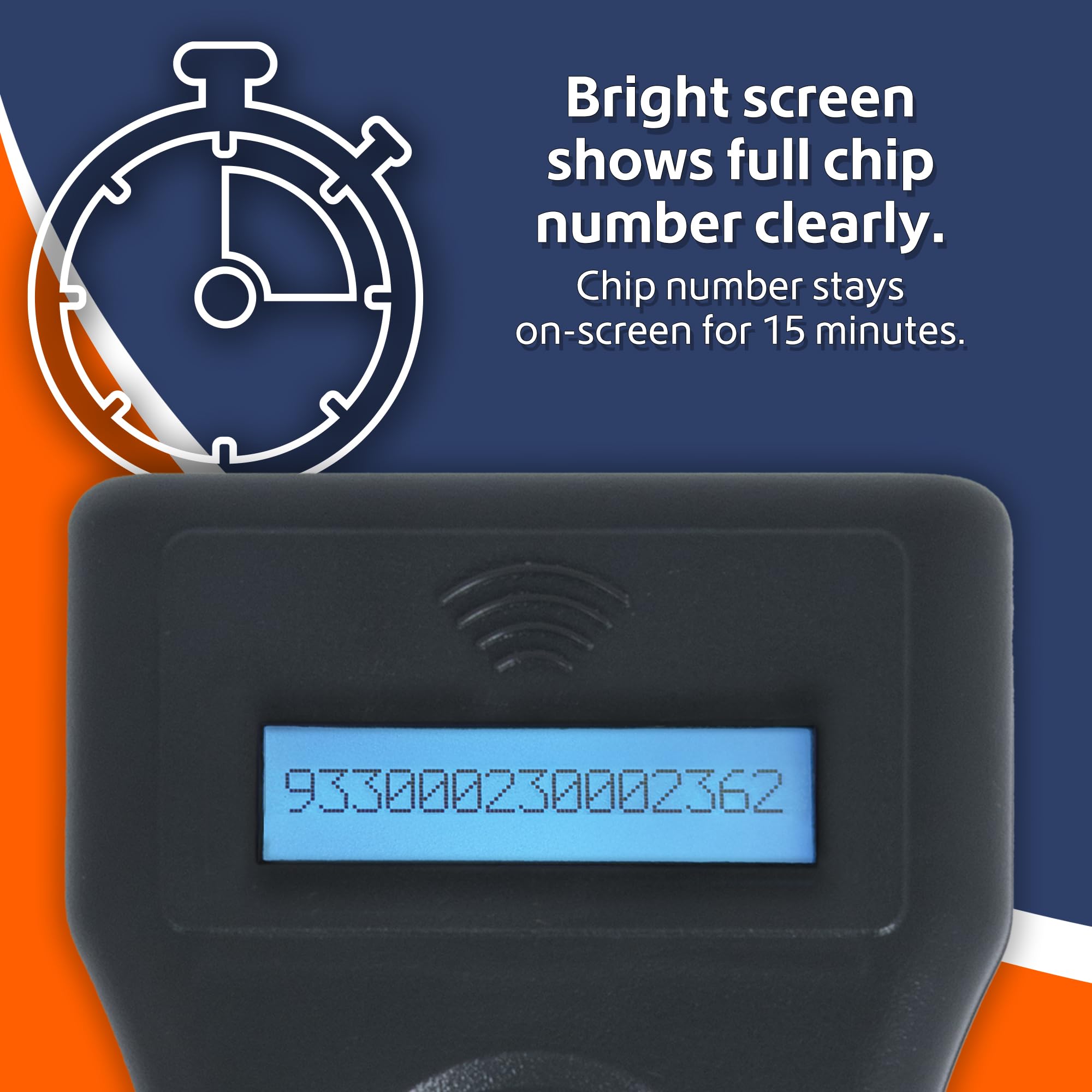 Hero Universal Microchip Scanner batería recargable para uso prolongado
