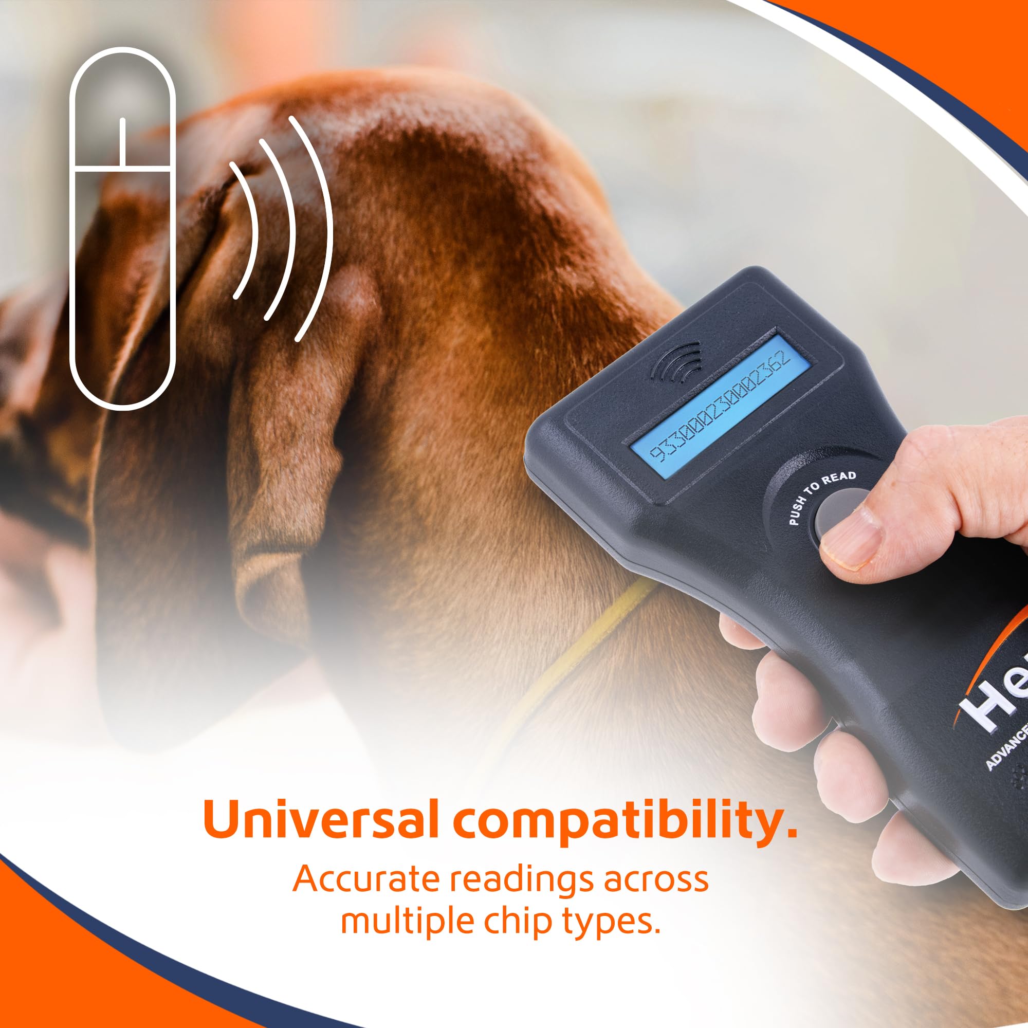 Hero Universal Microchip Scanner ideal para veterinarios y refugios