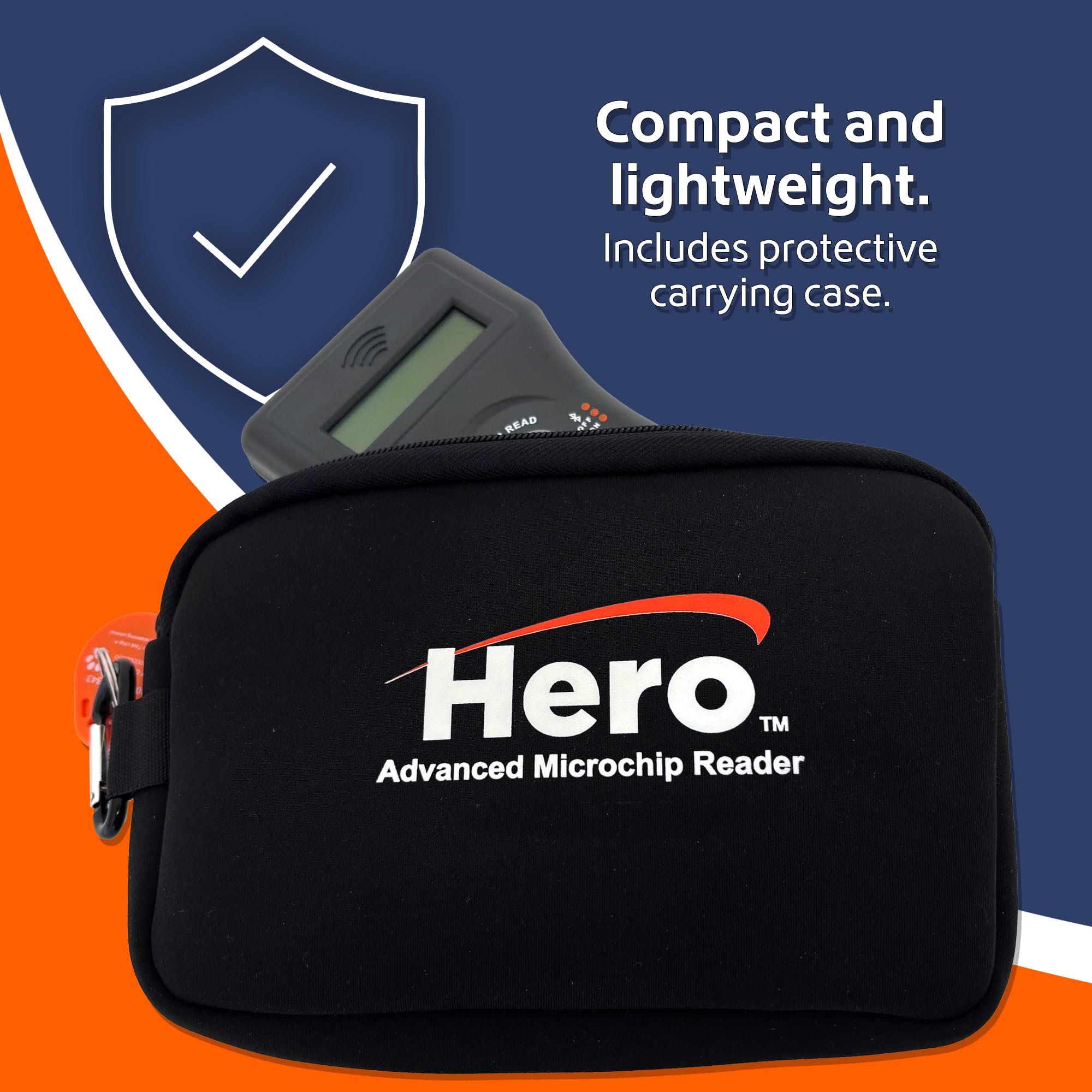 Hero Universal Microchip Scanner lectura clara en pantalla retroiluminada