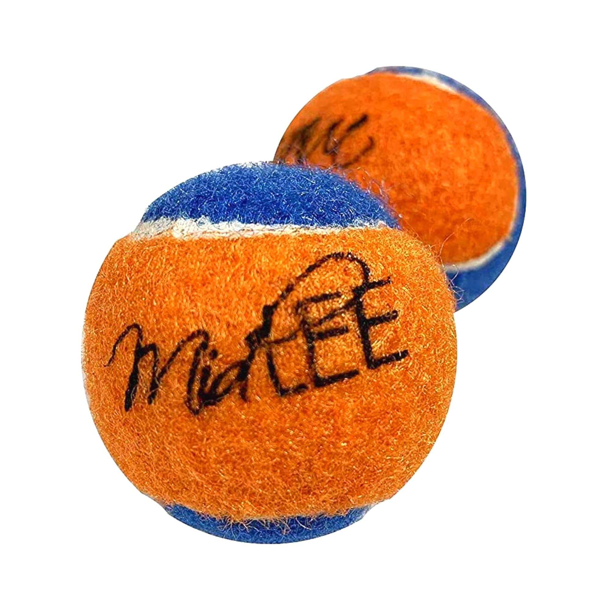 Bola Midlee de tenis mini con chirriante, vista lateral, perfecta para entrenar seguimiento