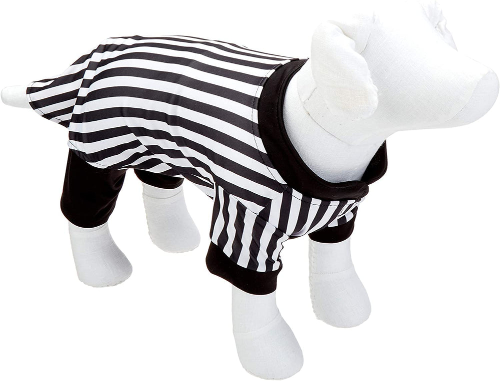 Midlee disfraz árbitro XL detalle rayas blanco y negro para estilo icónico.