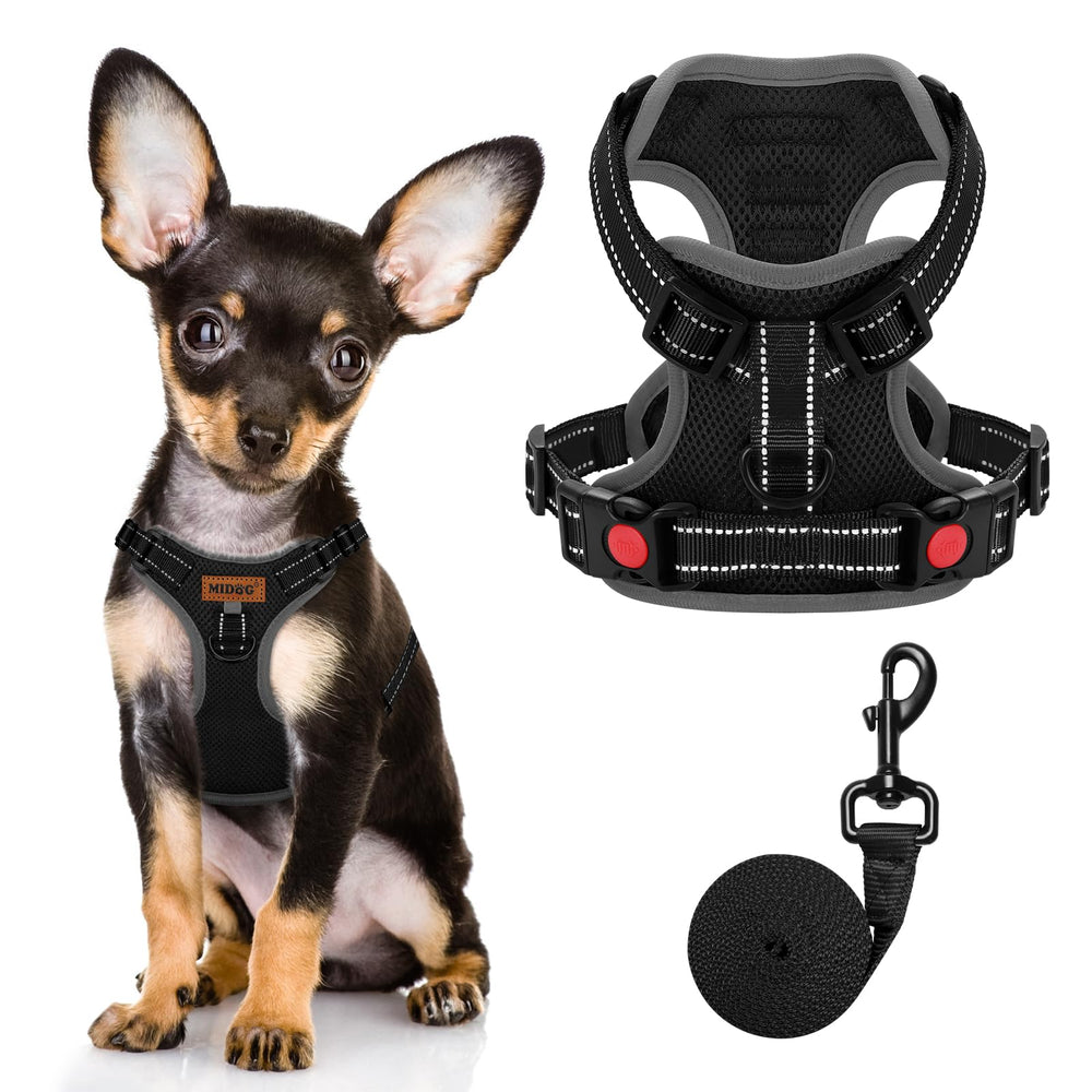 MIDOG arnés sin tirones con ajuste frontal para paseos controlados.