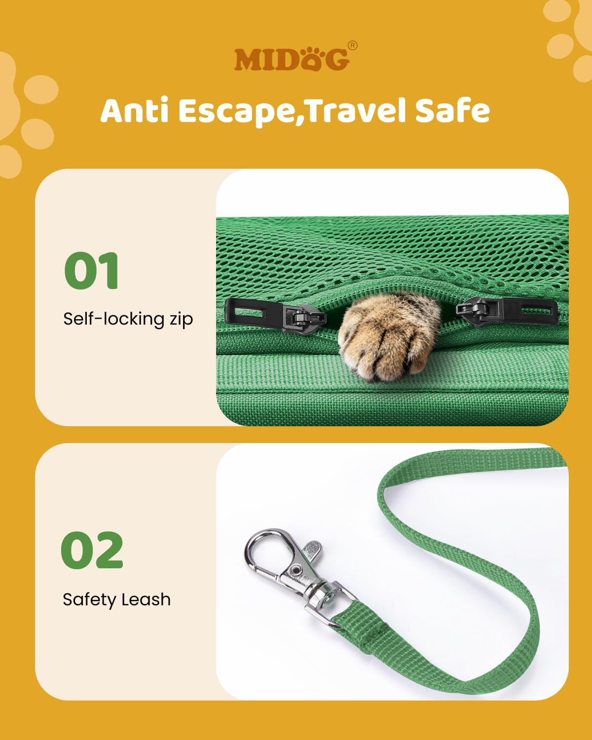 MIDOG transportín blando oliva, cabe perfecto bajo el asiento del avión