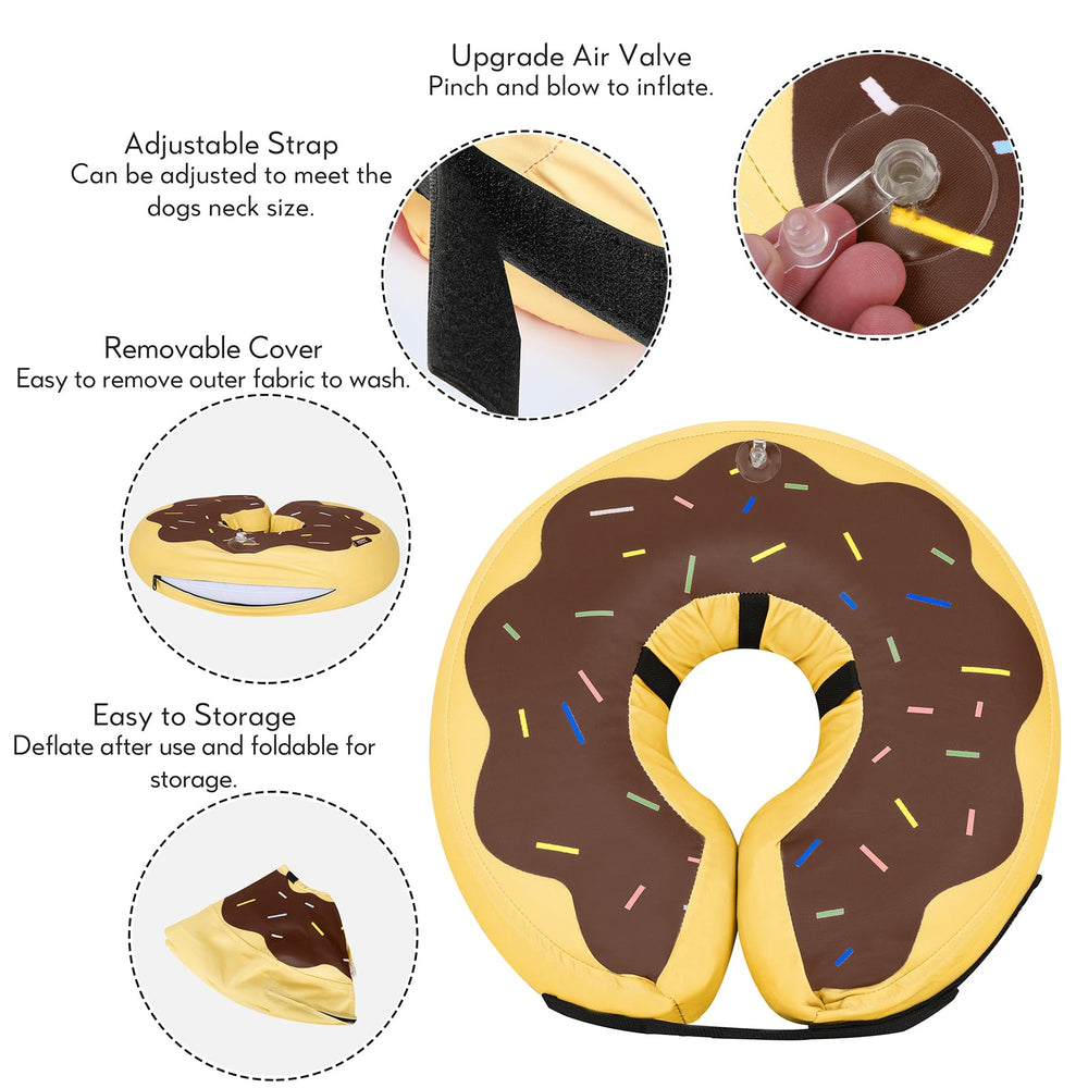 Cono inflable ajustable MIDOG, fijación segura con correa diaria.