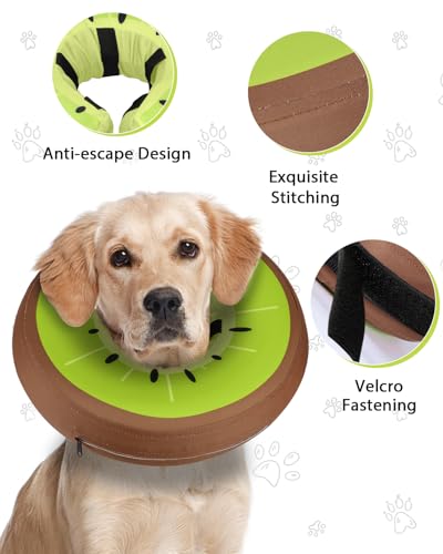 Midog collar inflable para perros y gatos tras cirugía, evita lamer sin restringir movimiento.