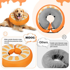 MIDOG collar inflable posoperatorio para perro, evita que lama la herida