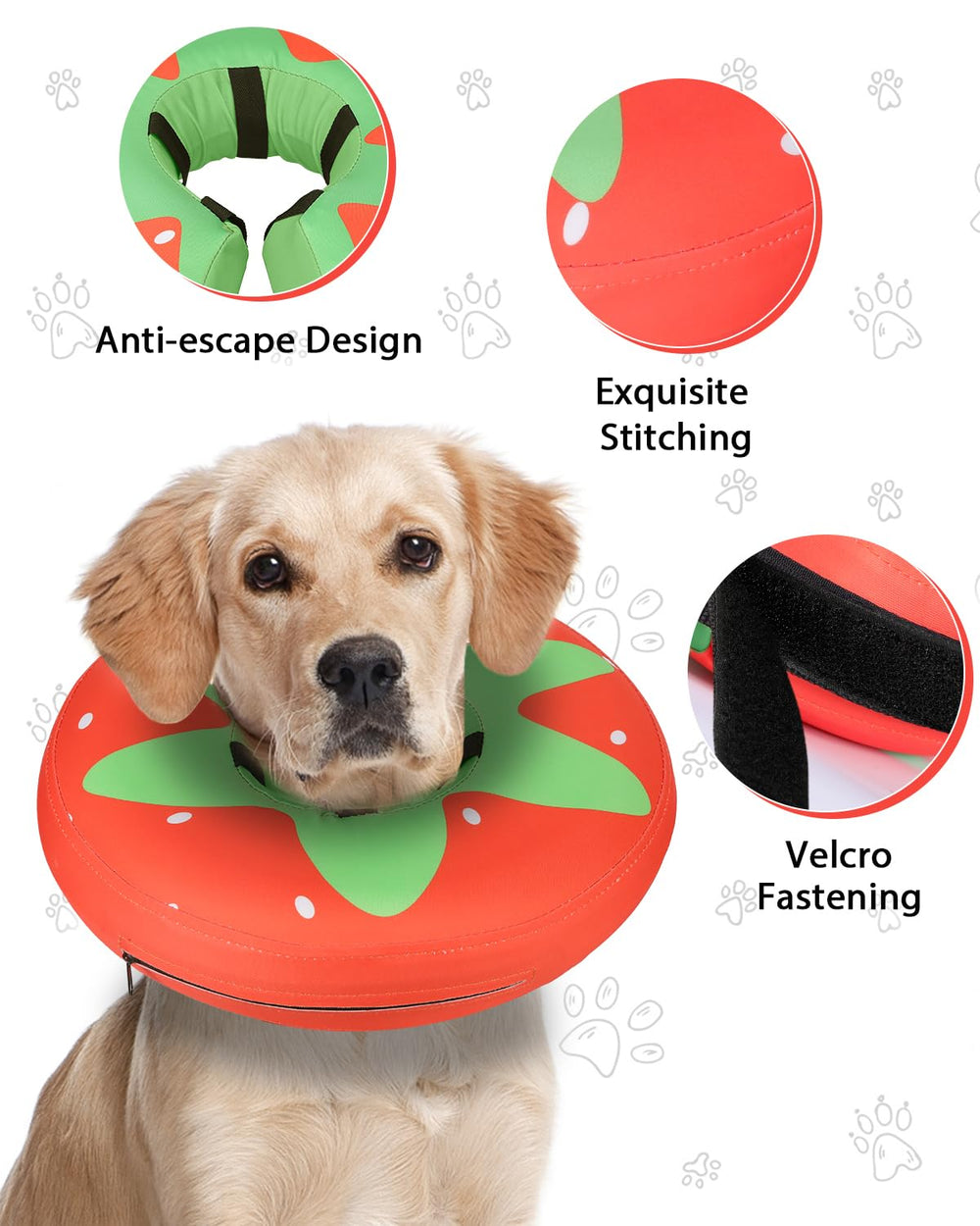 MIDOG collar en forma de dona fresa, facilita comer y beber sin quitar el collar.