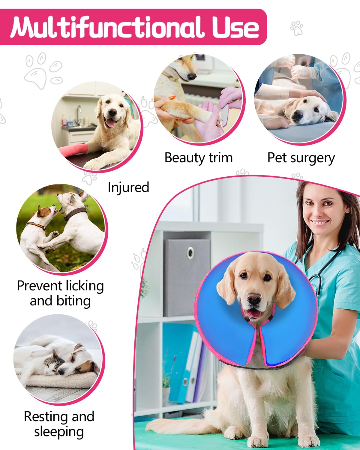 Midog collar inflable para viaje: uso compacto y deflable