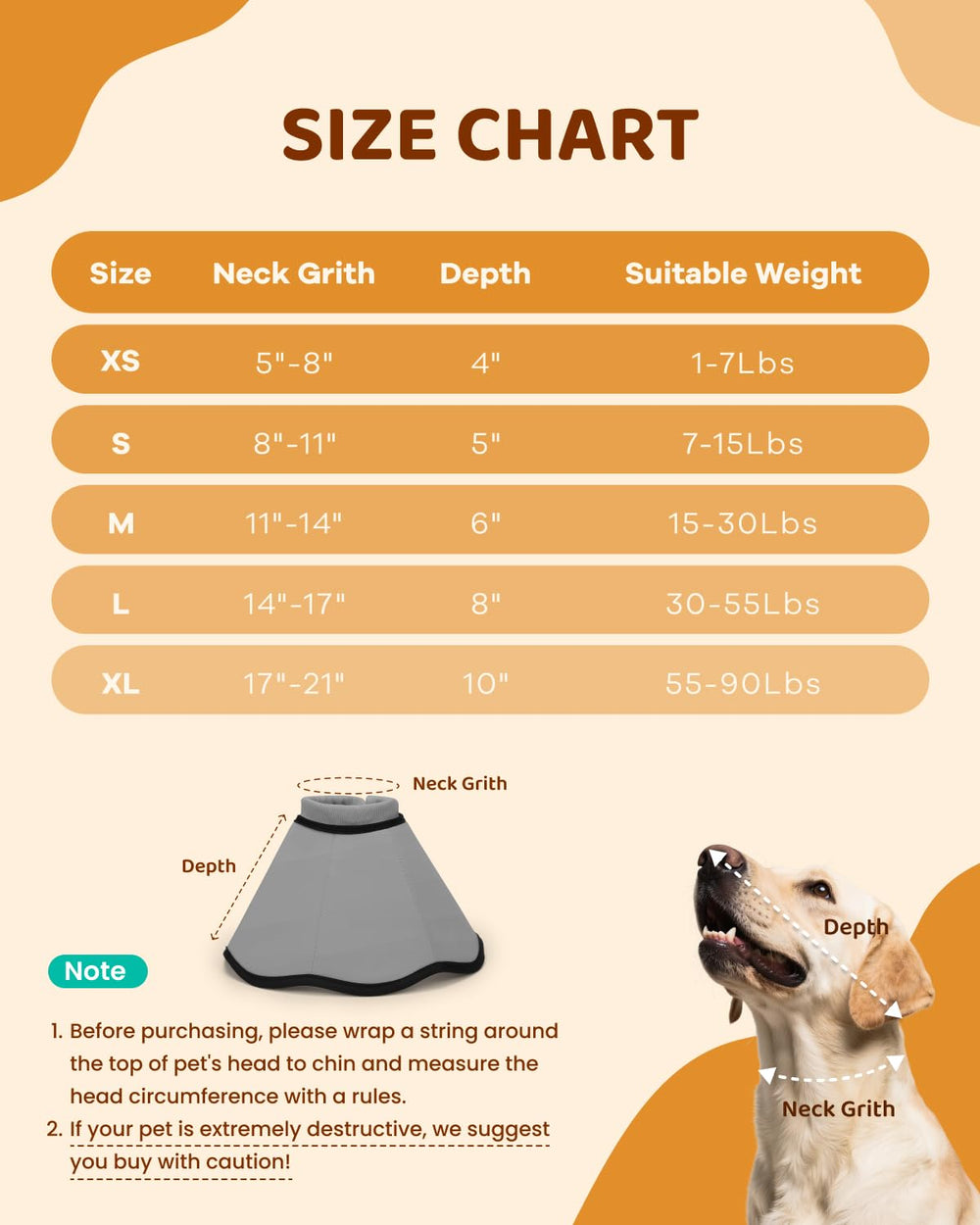 Cono MIDOG ajustable para perros de todos los tamaños