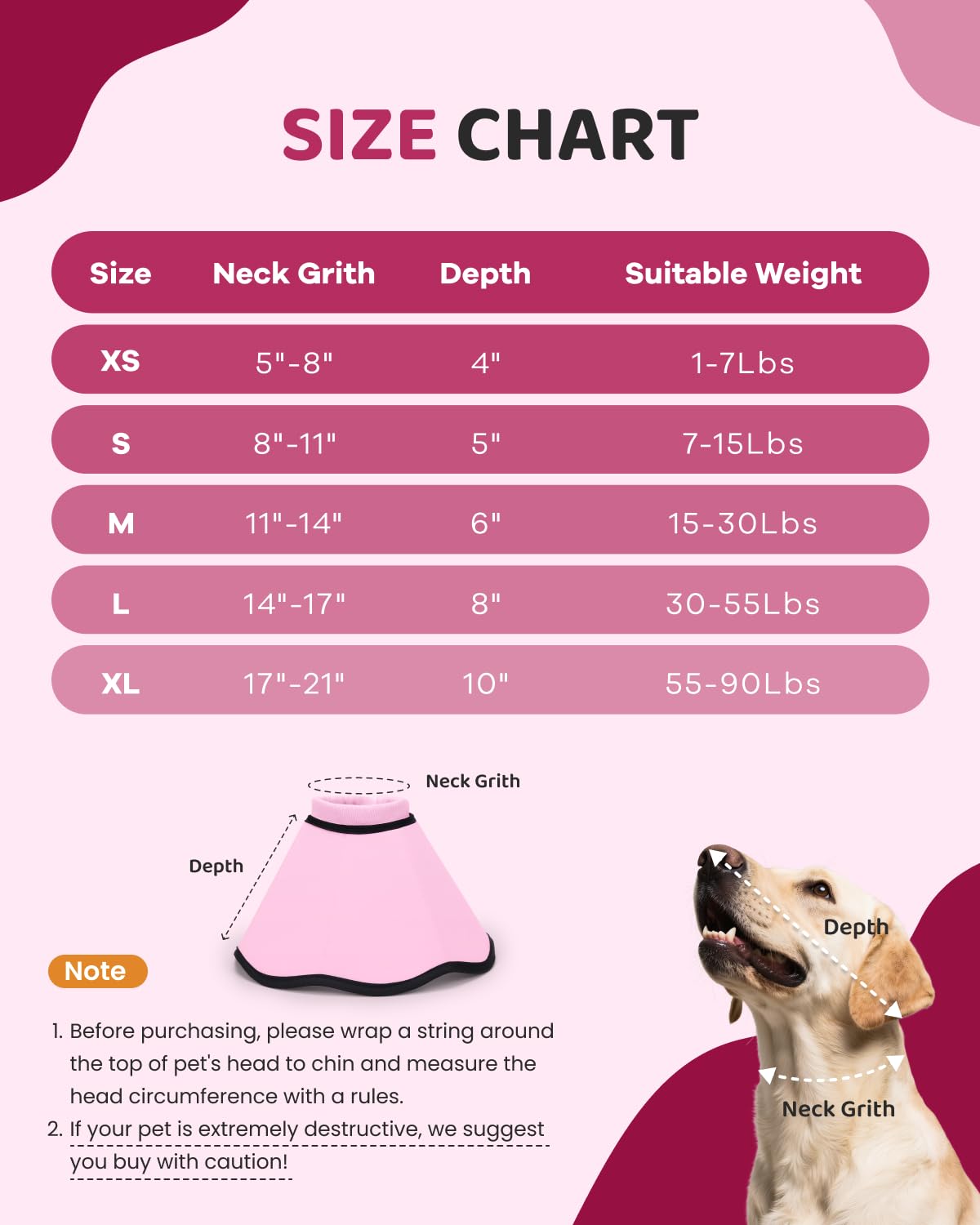 MIDOG cono para perros duradero y resistente para uso diario