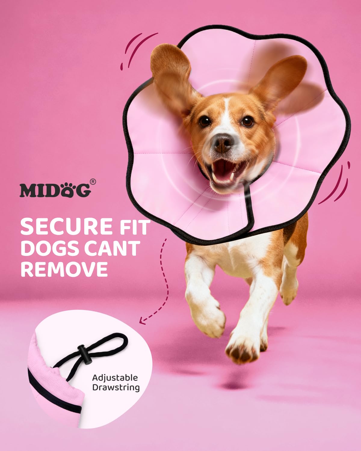 MIDOG cono para perros recuperación con confort ergonómico