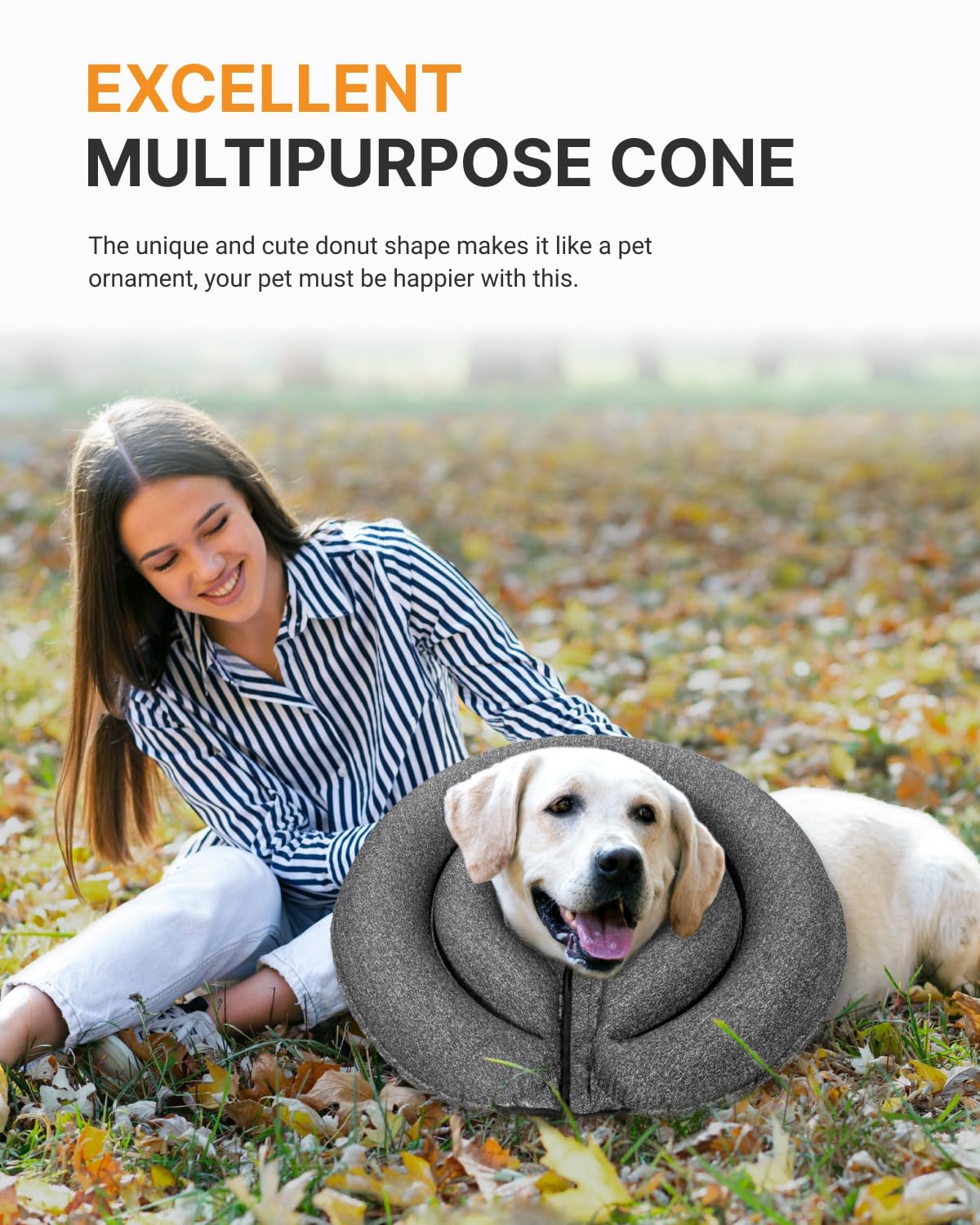 MIDOG cono gris con cuerda para ajuste seguro alrededor del cuello.