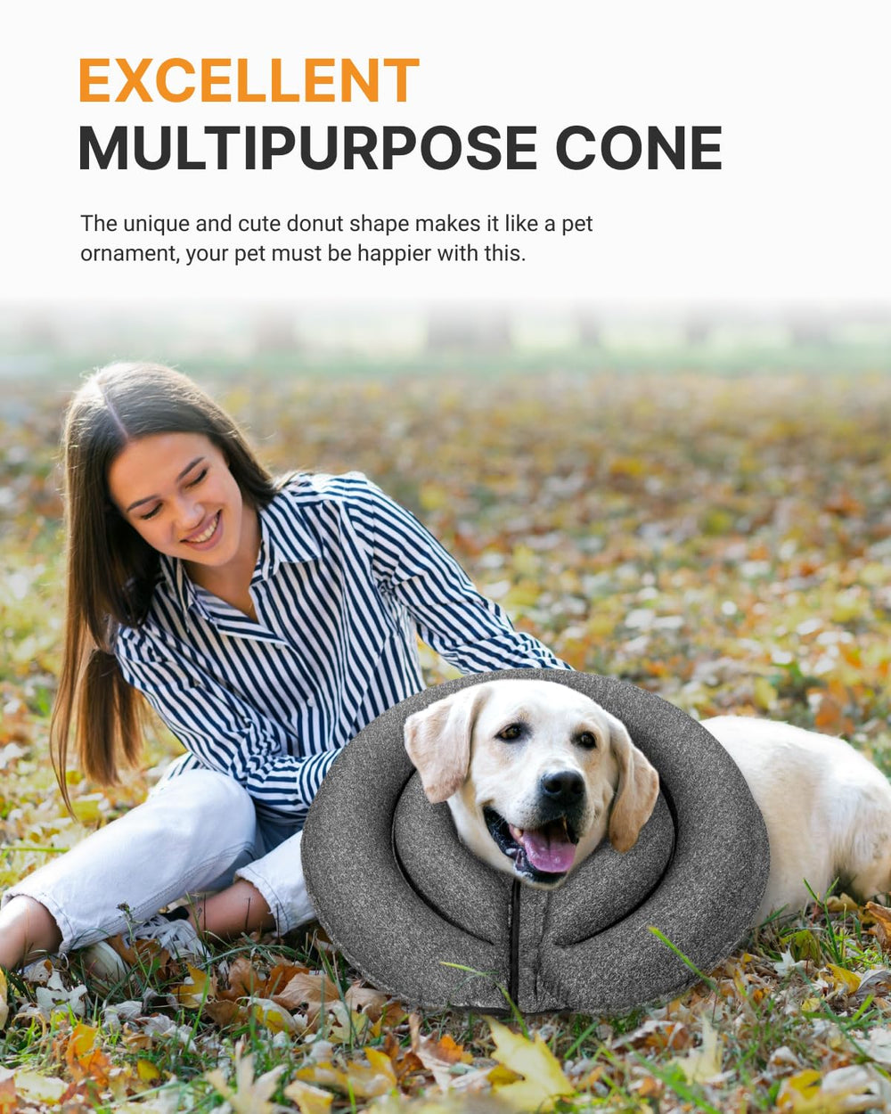 MIDOG cono gris con cuerda para ajuste seguro alrededor del cuello.