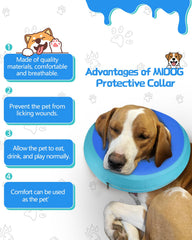 MIDOG Collar Donut inflable diseño cómodo tejido transpirable para mascota