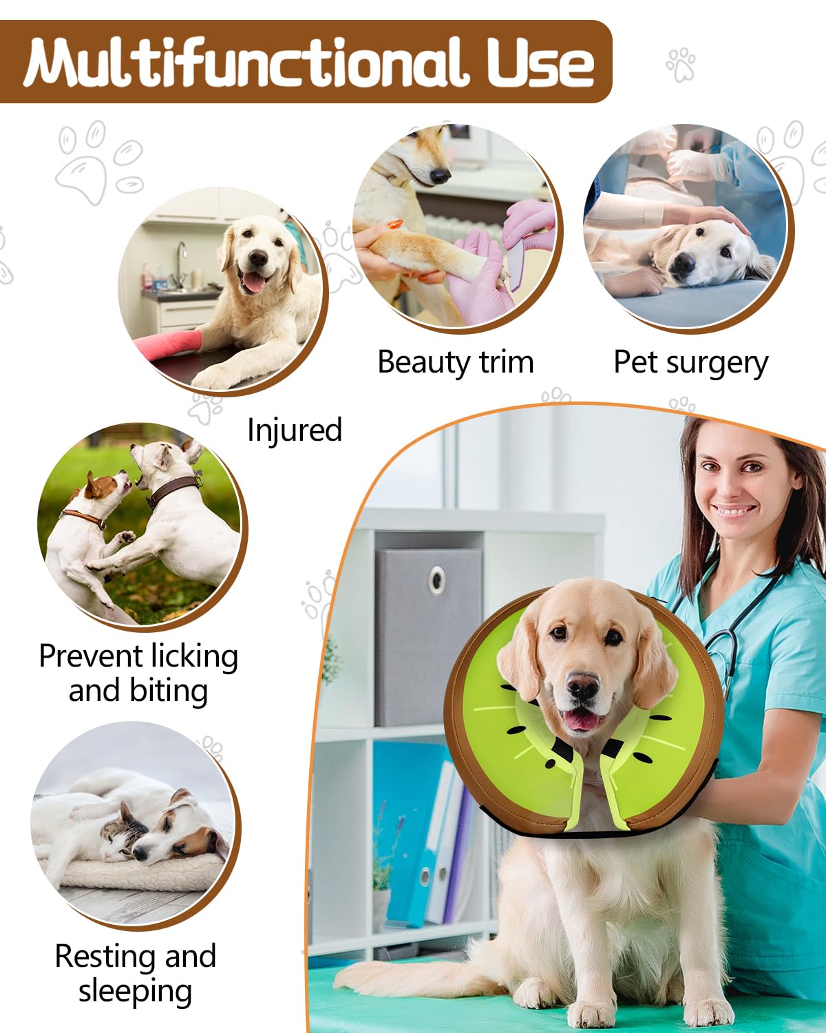 Midog collar inflable para uso en casa y durante viajes, cómodo y práctico.
