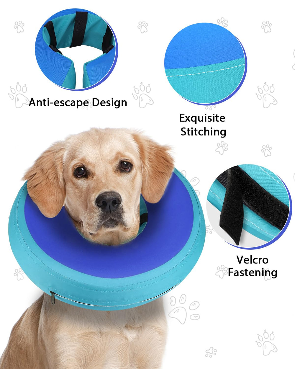 Cono inflable MIDOG con visión libre, permite comer y beber con facilidad