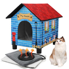 Midollarle: refugio elevado para gatos cálido en exteriores.