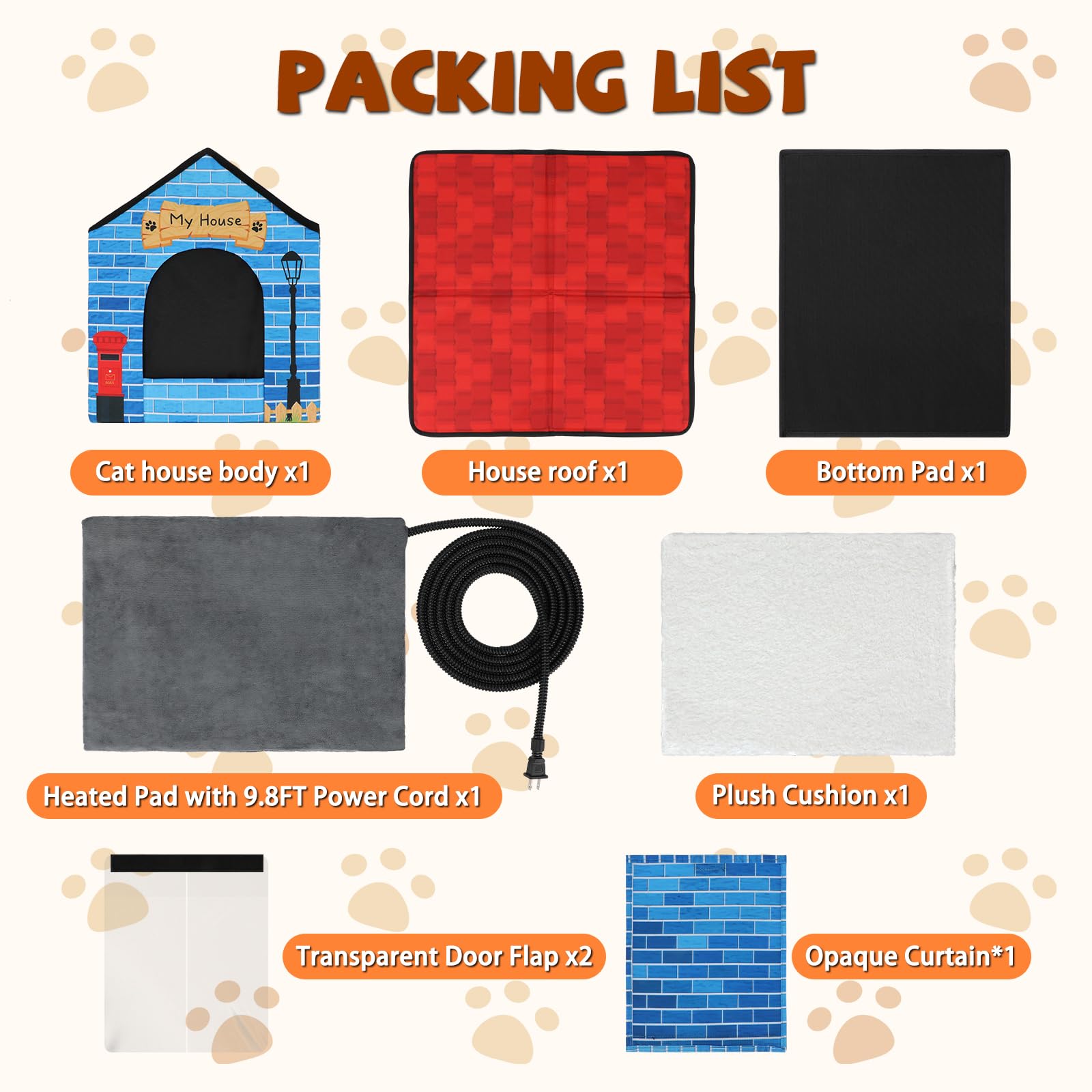 Accesorios incluidos en la caja de la casita Midollarle caliente