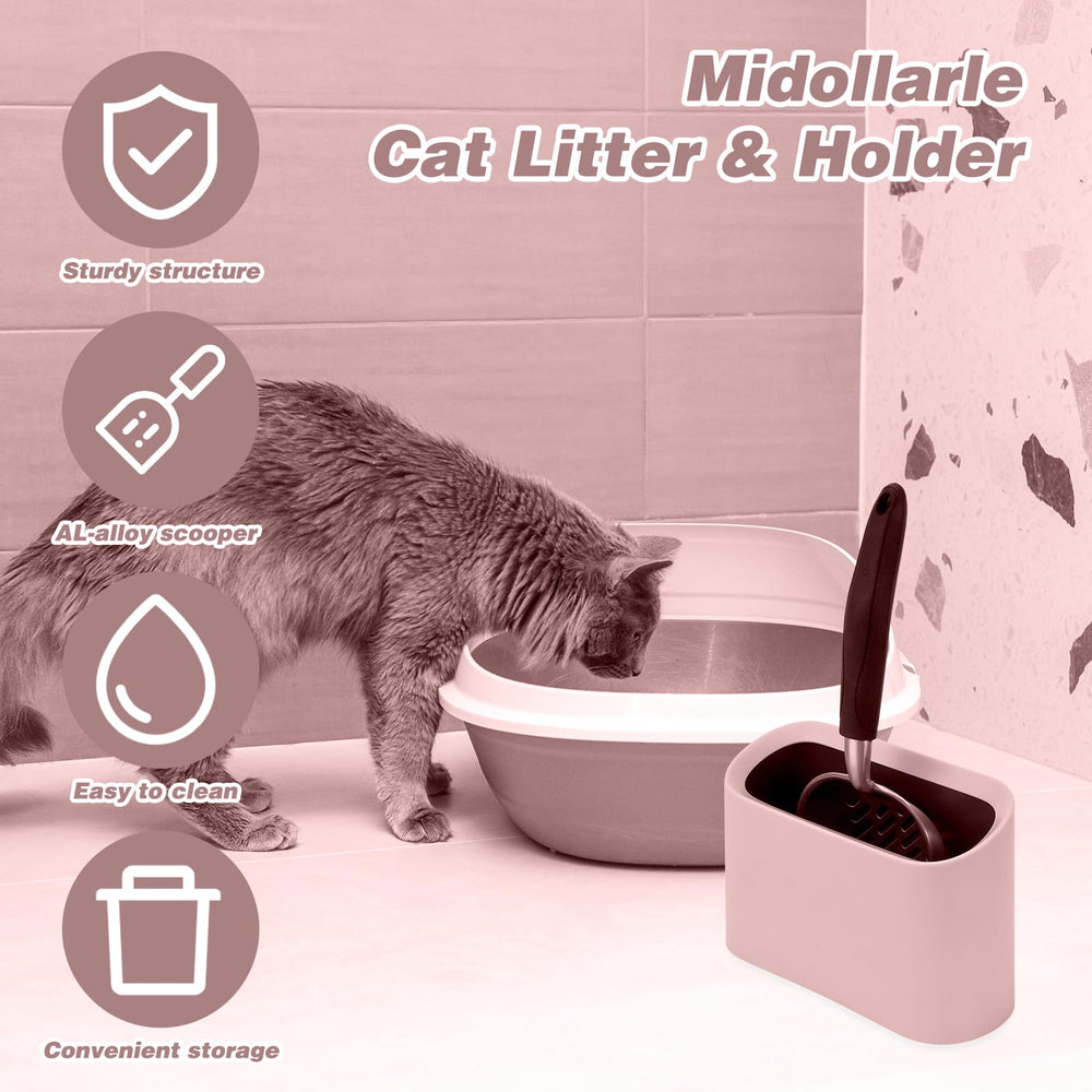 Midollarle cazo para arena de gato de aluminio, 30 cm para más eficiencia.