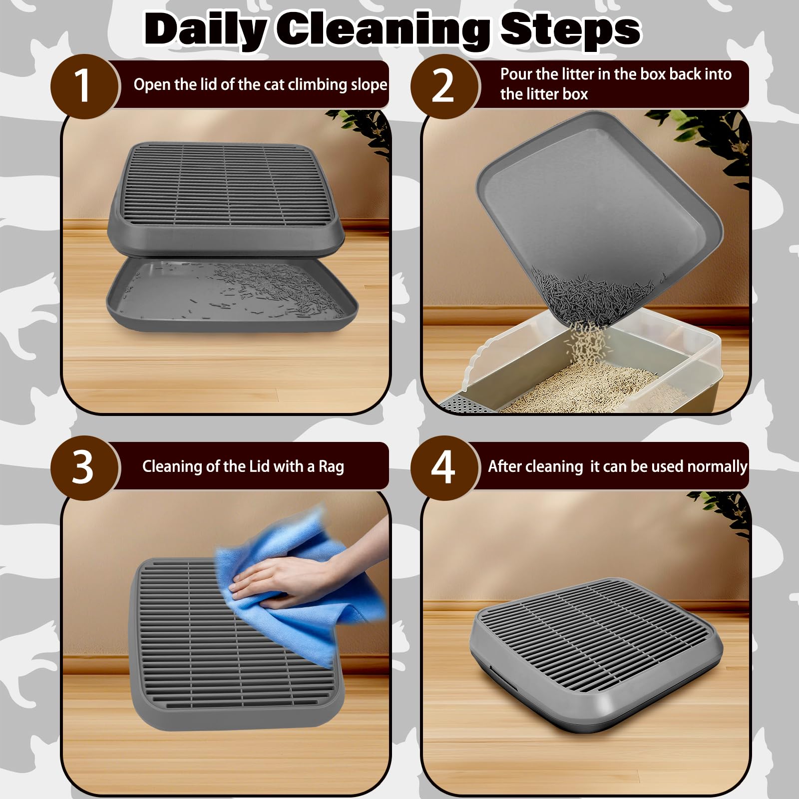 Midollarle rampa para caja de arena, base antideslizante para seguridad
