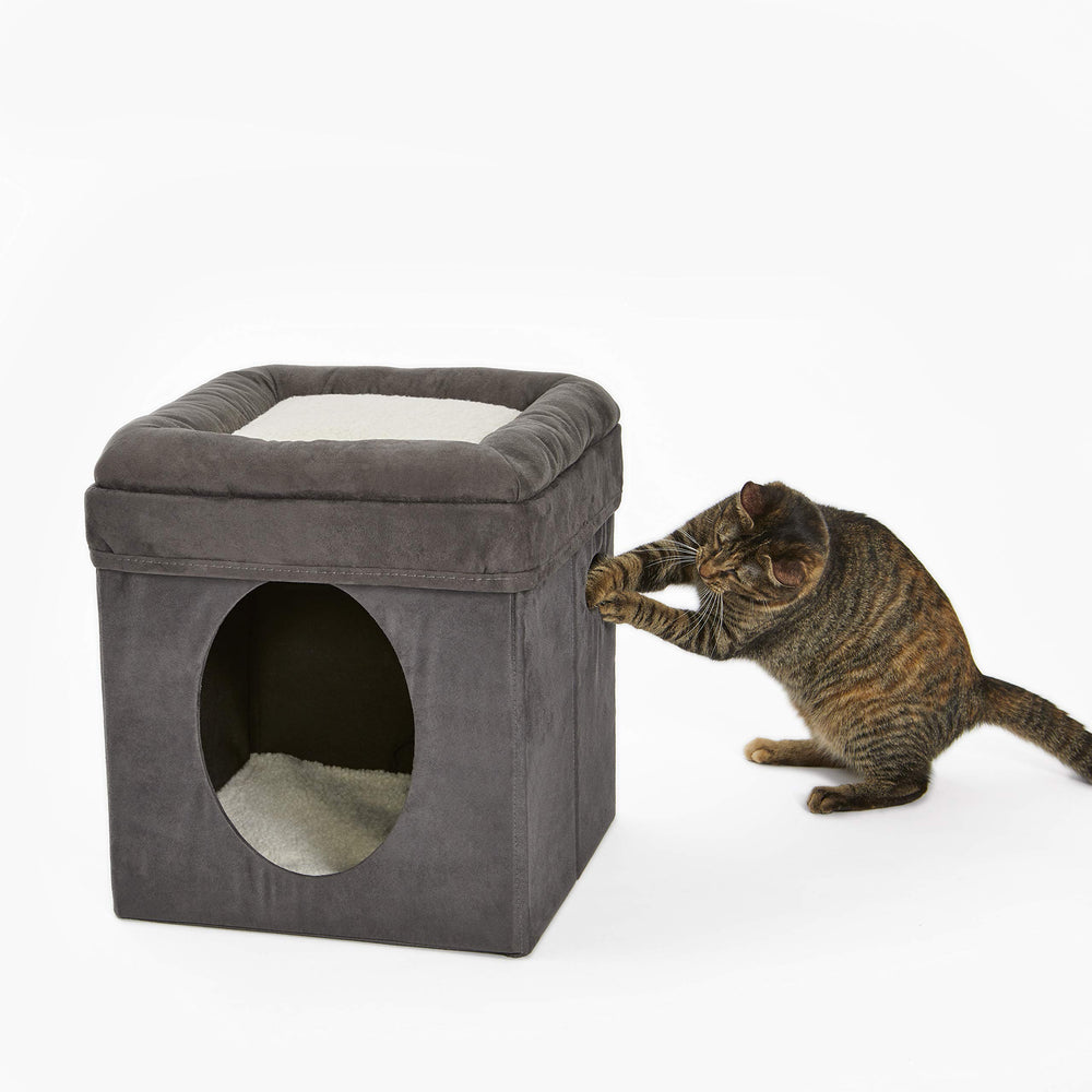 MidWest Homes for Pets den-privado-gato: refugio cómodo con entrada amplia para mayor privacidad