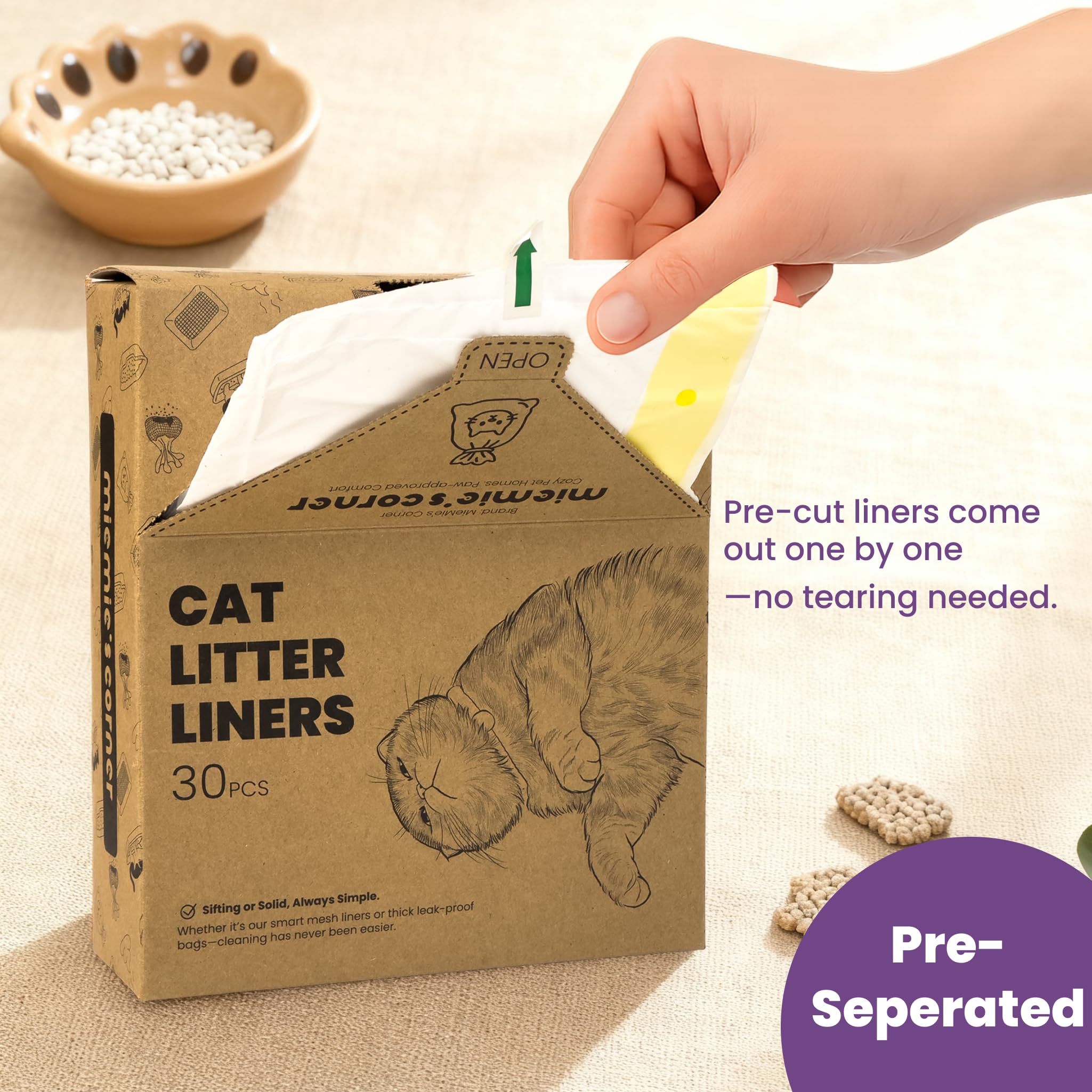 Capacidad de hasta 30 libras para hogares con varios gatos.