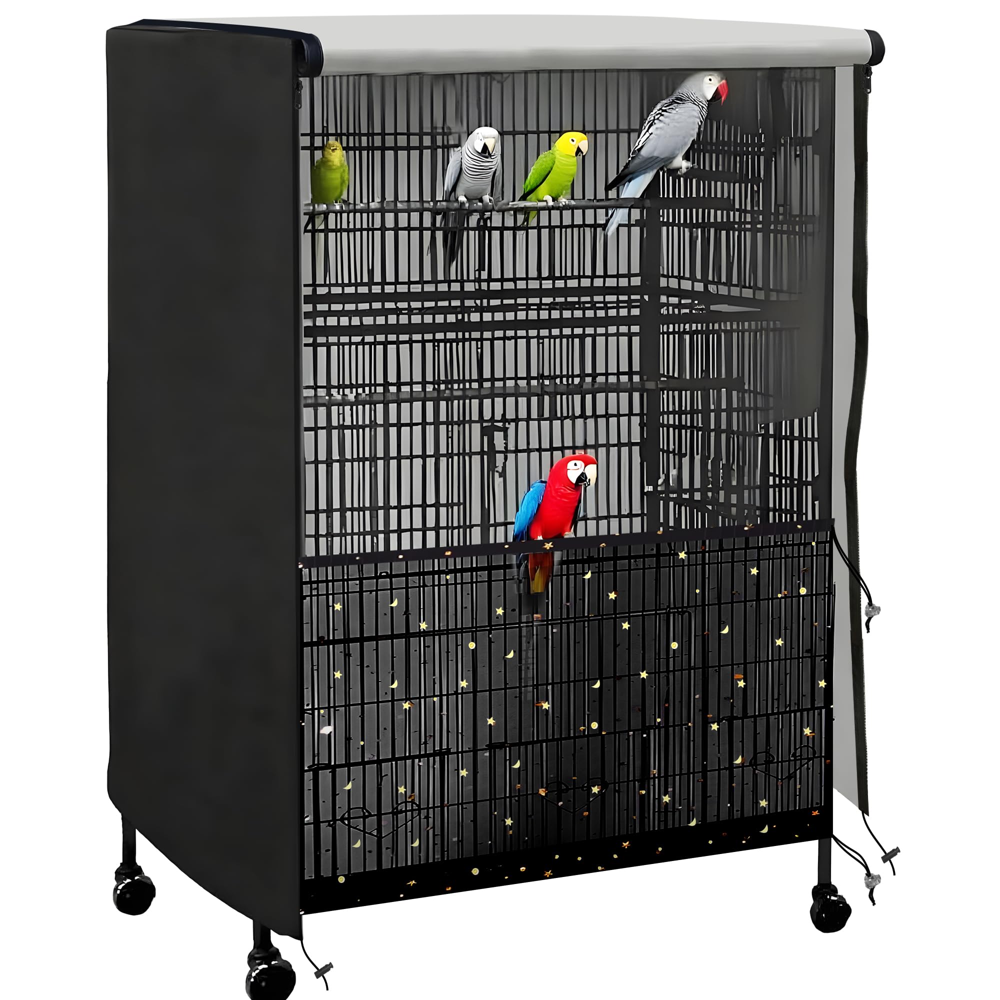 Funda MIEUXLLEY para jaula de aves con Oxford 420D, sombra y protección.
