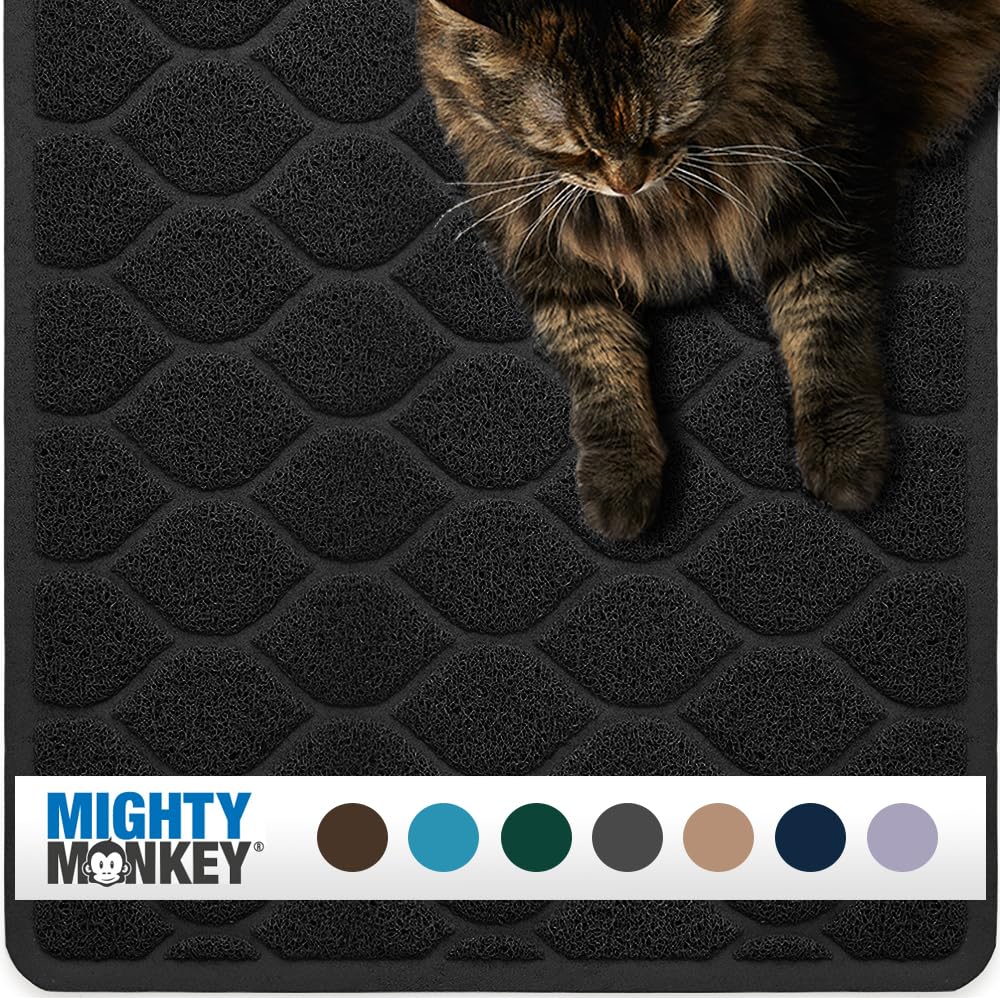 MIGHTY MONKEY alfombra arenero impermeable con ranuras atrapa arena y protege el suelo