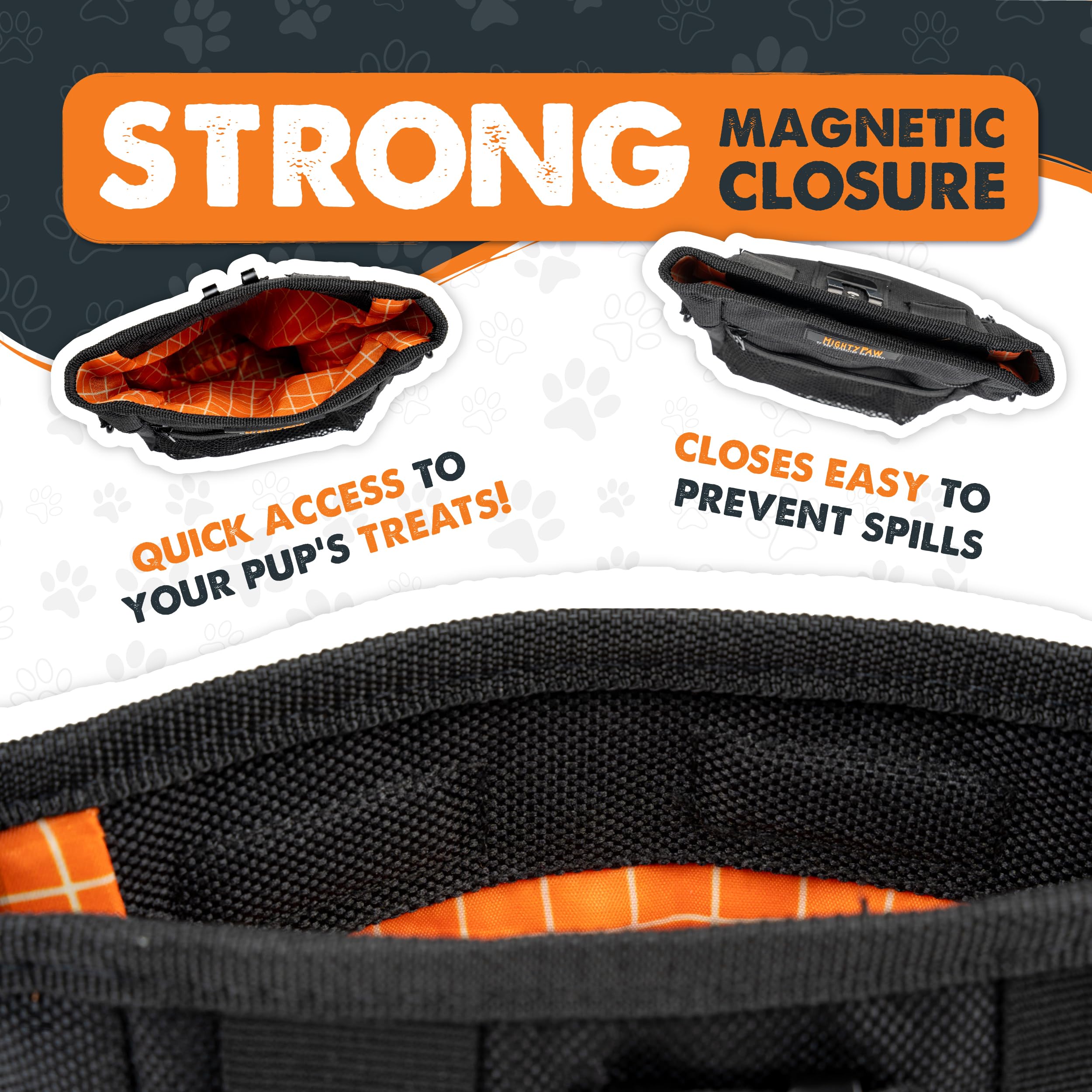 Mighty Paw bolsa entrenamiento perros con 4 compartimentos para golosinas y objetos