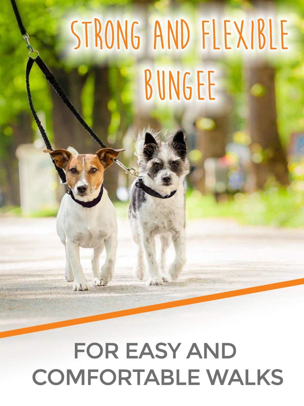 Mighty Paw BungeeX2 diseño con reflectivo para mayor seguridad nocturna.