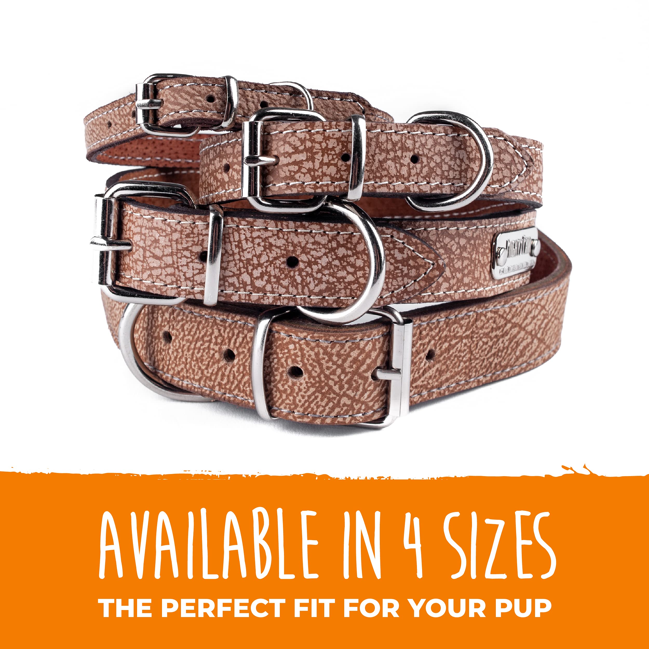 Collar Mighty Paw en marrón claro para estilo casual