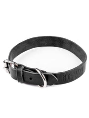 Collar Mighty Paw en cuero desgastado para un look moderno y cómodo.