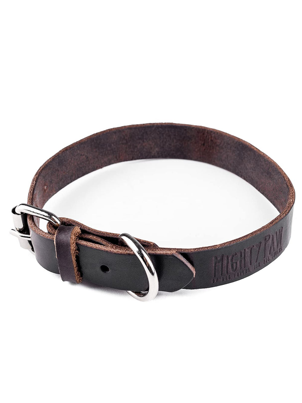 Collar Mighty Paw de cuero envejecido para uso diario con estilo