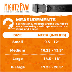 Hebilla de aleación plateada en collar Mighty Paw para mayor durabilidad.