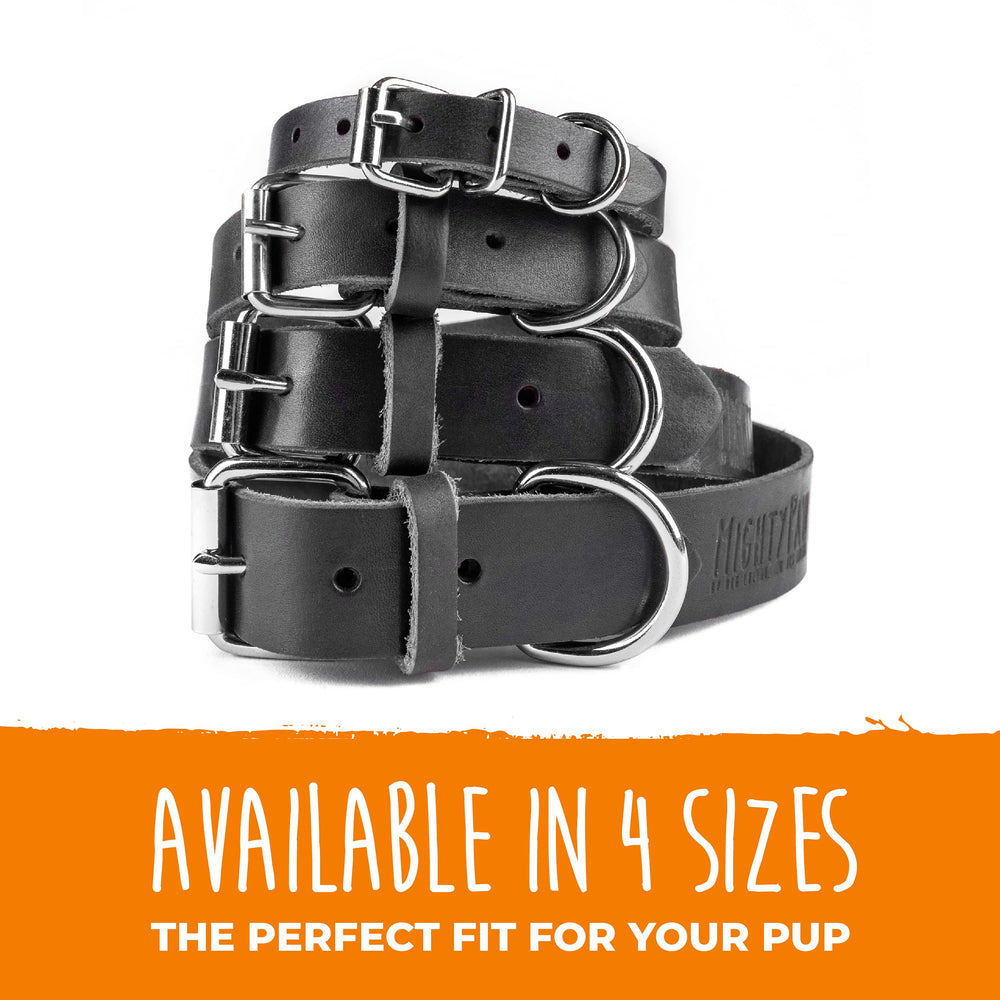 Collar Mighty Paw con 5 ajustes para crecer con tu perro.
