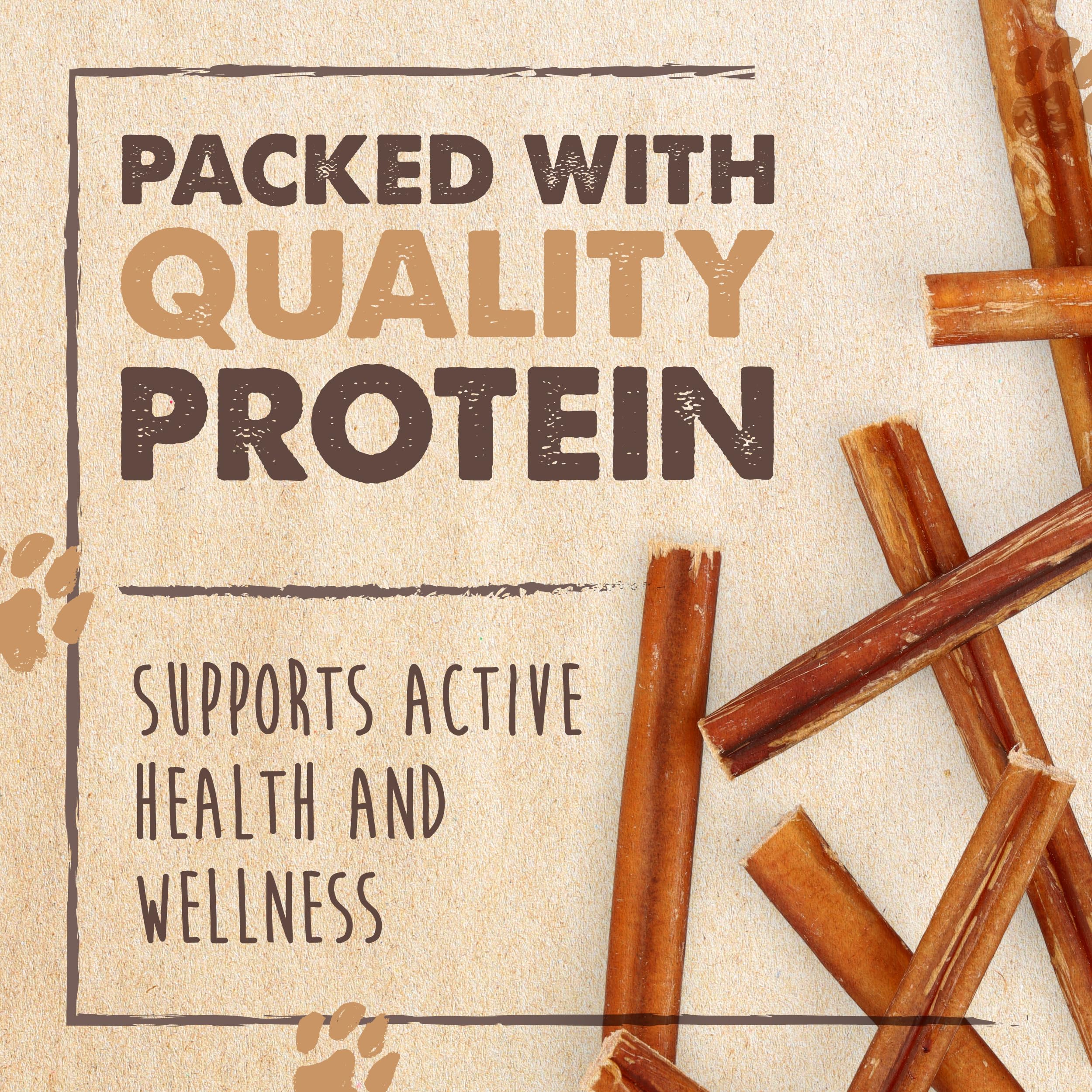 Mighty Paw Naturals Bully Sticks, para todas las edades y tamaños de raza