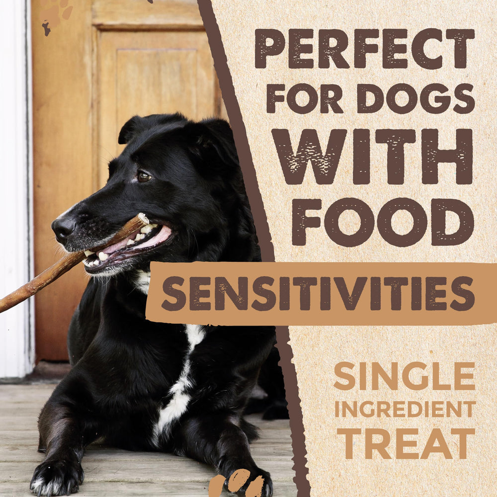 Mighty Paw Naturals Bully Sticks, 25 unidades para uso diario en hogares con varias mascotas