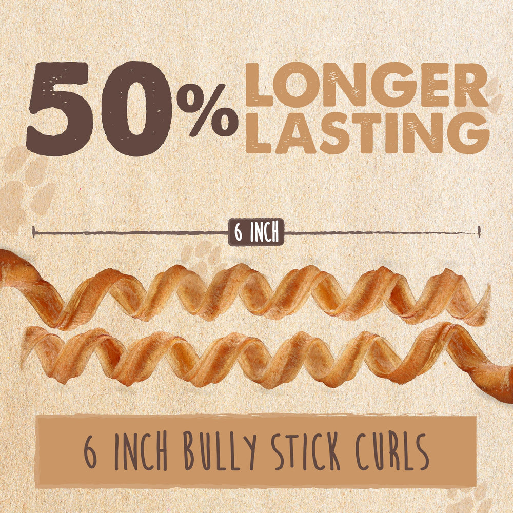 Mighty Paw Naturals Curly Bully Sticks con olor reducido